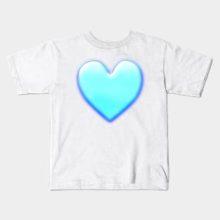 Big Light Blue Heart Kids T-Shirt